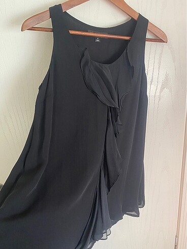 Forever New Siyah Şifon Bluz 10 (36-38)