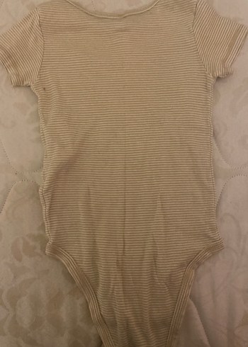 Bej Kısa Kollu Bebek Body - Görsel 2