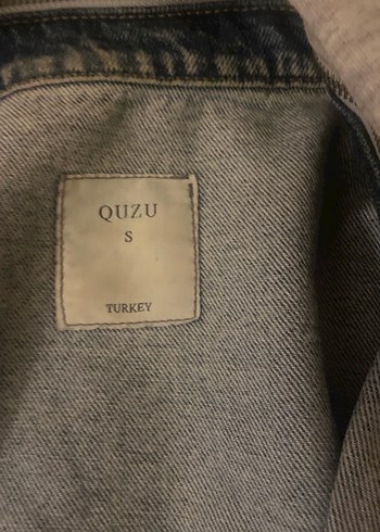 Gri Kapüşonlu Düğmeli Kadın Denim Ceket - Görsel 2