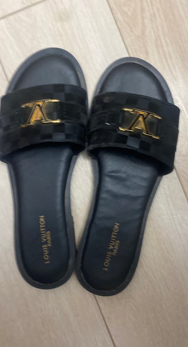 Siyah Parlak Yılan Desenli Platform Terlik - Görsel 2