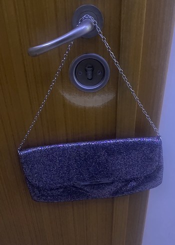 Mor Parlak Kadın Portföy Çanta - Görsel 2