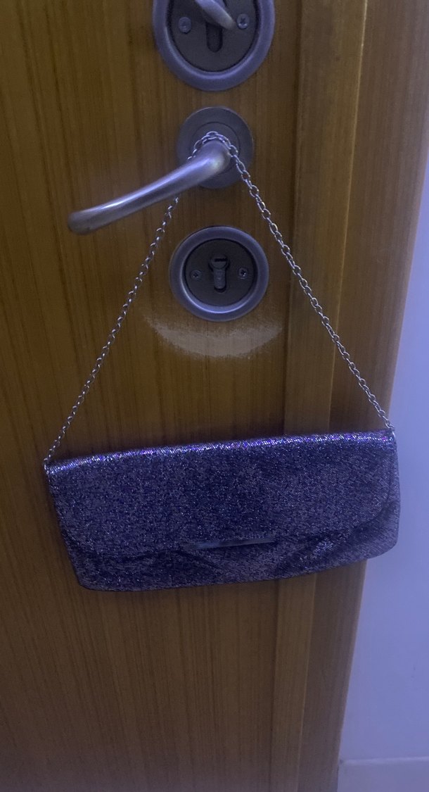 Mor Parlak Kadın Portföy Çanta - Görsel 2