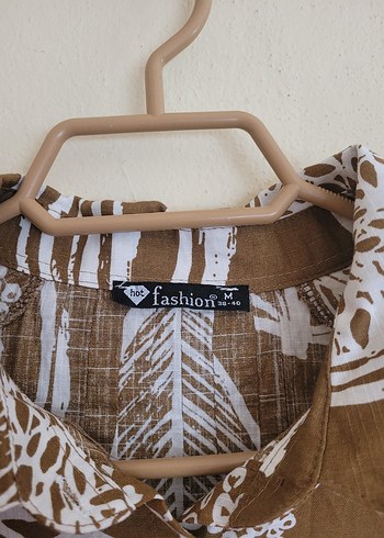 Bohem Tarzı Uzun Kahverengi Salaş Elbise - Görsel 3