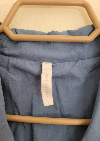 Düğmeli Denim Midi Elbise - Görsel 3