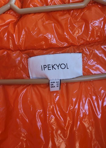 Kadın Parlak Kahverengi mont - Görsel 4