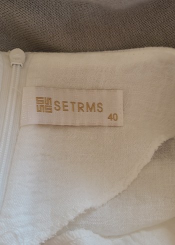 Düğmeli Nakışlı Keten takım - Görsel 5