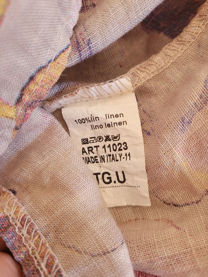 Bohem Çok Renkli Kolsuz Keten Bluz - Görsel 3