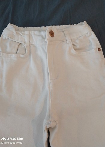 LC Waikiki kız çocuk regular beyaz Kot Pantolon
