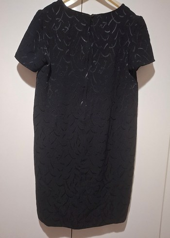 Kemer Detaylı Siyah Midi Ofis Elbisesi - Görsel 3