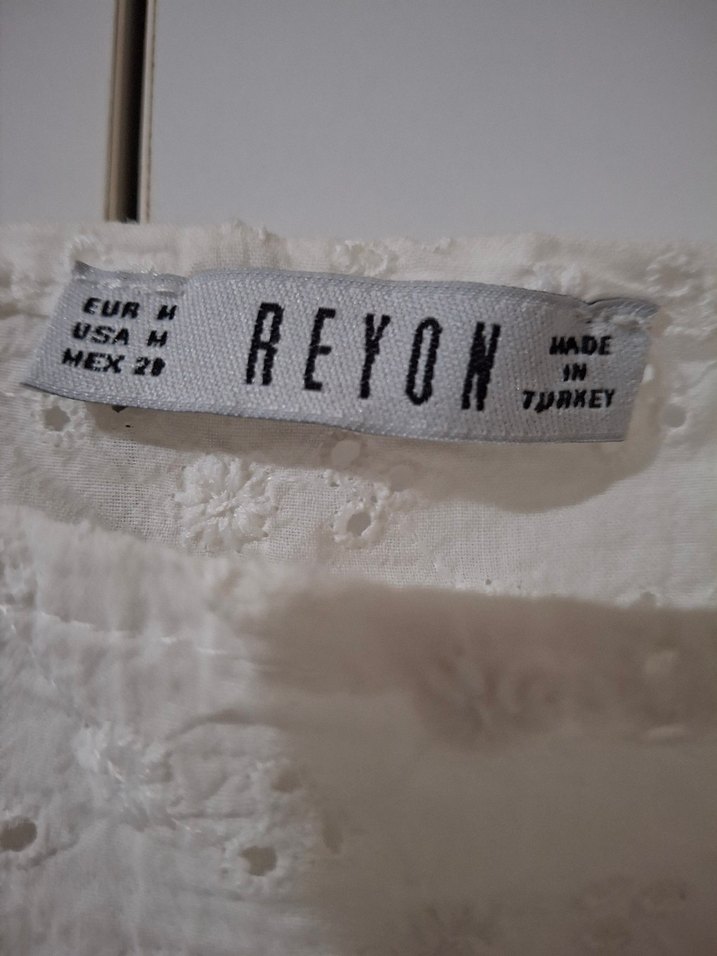 Dantel Detaylı Beyaz Mini Bohem Bluz - Görsel 2