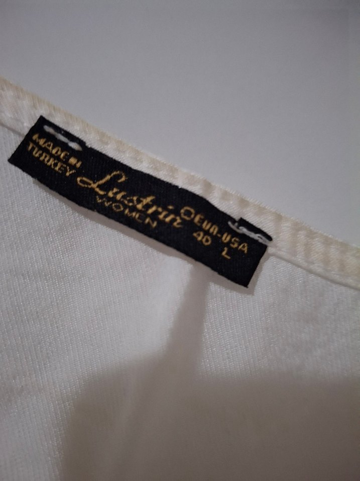 Beyaz Kadın Keten Tunik - Görsel 4