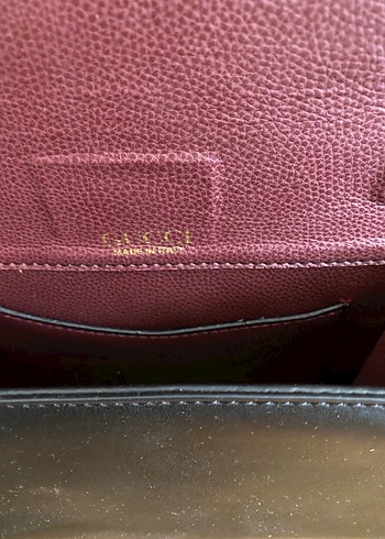 Gucci Gri Yılan Derisi Desenli Zincir Detaylı Deri Çanta