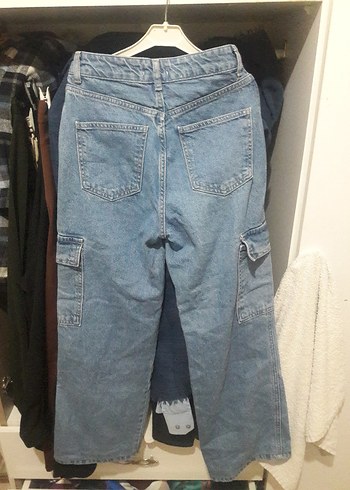 Kadın Geniş Kesim Midi Kot Pantolon - Görsel 2