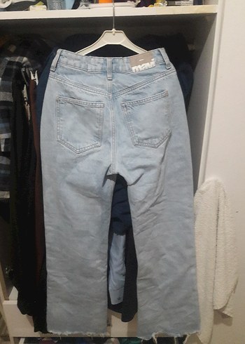 Gri Midi Boy Kadın Denim Jean - Görsel 2