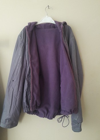 Mor Kadın Fermuarlı Rahat Ceket - Görsel 6
