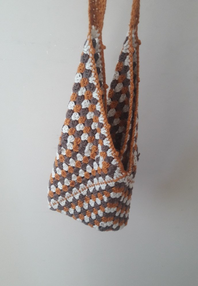 Bohem Tarzı Mini Örgü Kol Çantası - Görsel 3