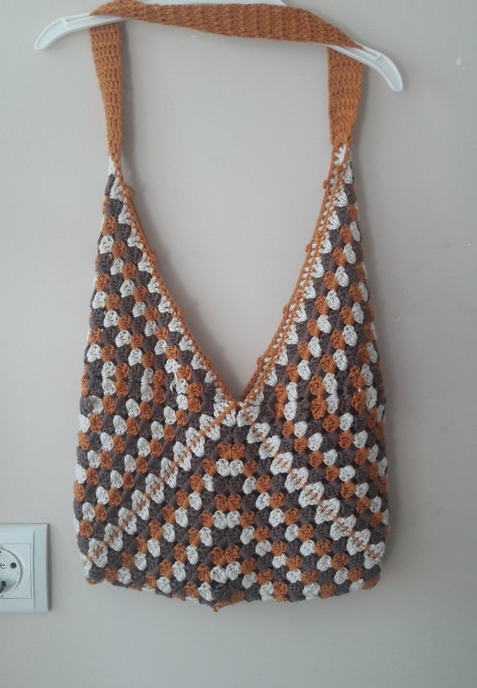 Bohem Tarzı Mini Örgü Kol Çantası - Görsel 2