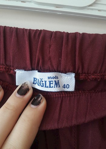 Bordo Uzun Kollu Hamile Tulum - Görsel 5