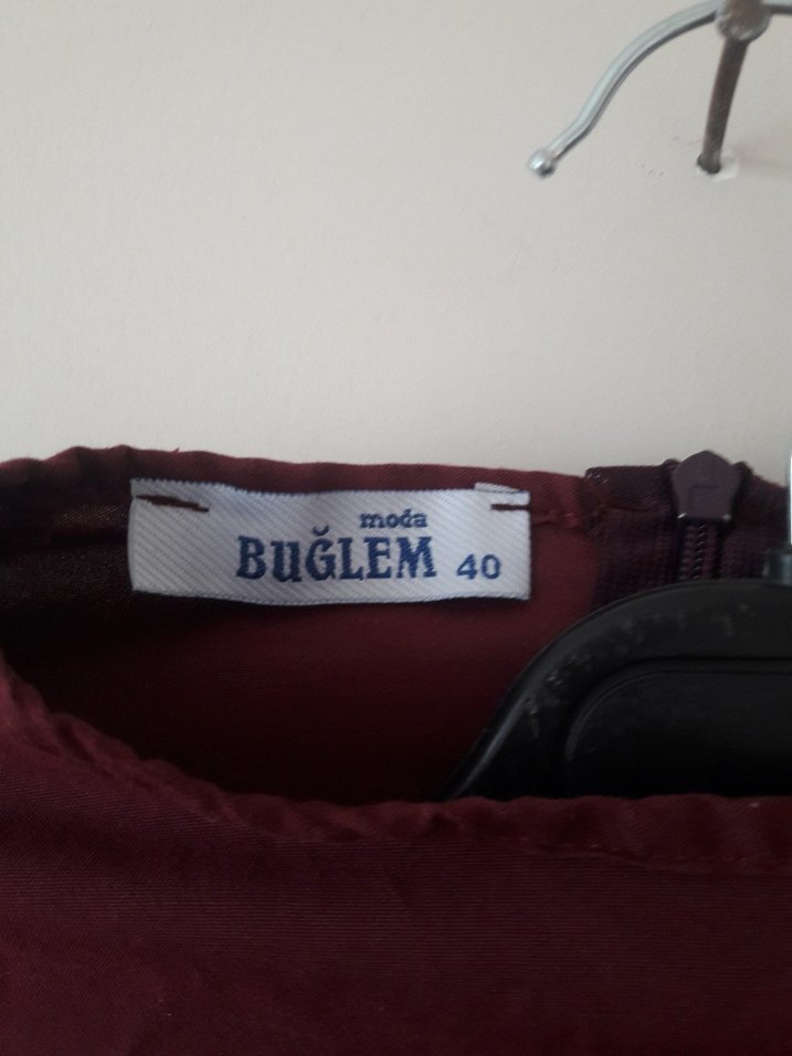 Bordo Uzun Kollu Hamile Tulum - Görsel 3