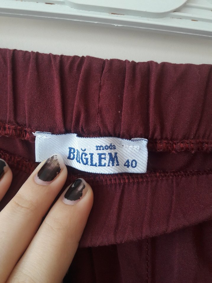 Bordo Uzun Kollu Hamile Tulum - Görsel 5