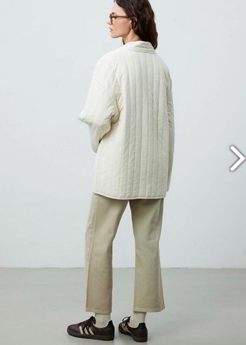 Manuka Beyaz Midi Kadın Ceket - Görsel 4