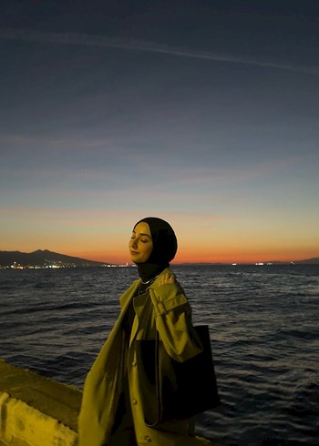 Haki Midi Kadın Trençkot - Görsel 3