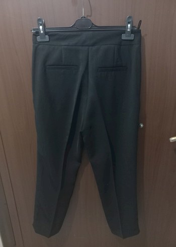 38 Beden Kemerli Siyah Kadın Kumaş Pantolon
