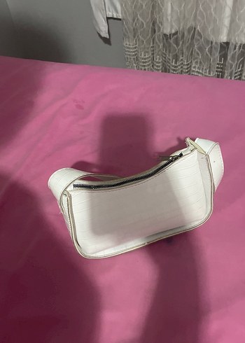 Diğer Beyaz Bantlı Minimalist Kadın Çanta
