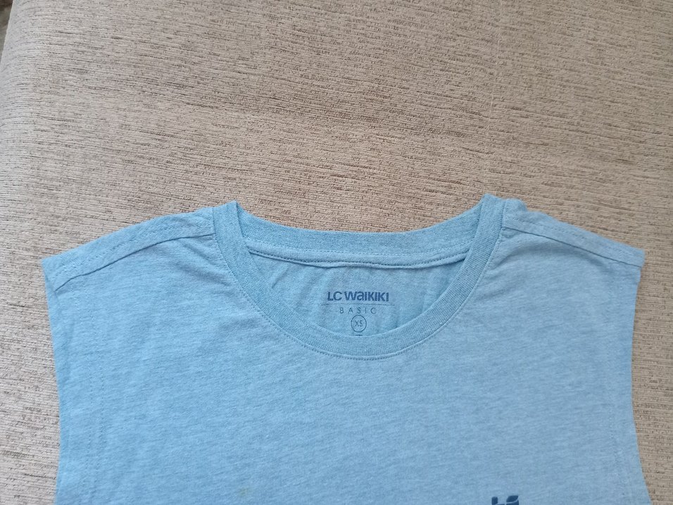 Gri Mavi Erkek Atlet Tshirt Rahat Kesim - Görsel 3