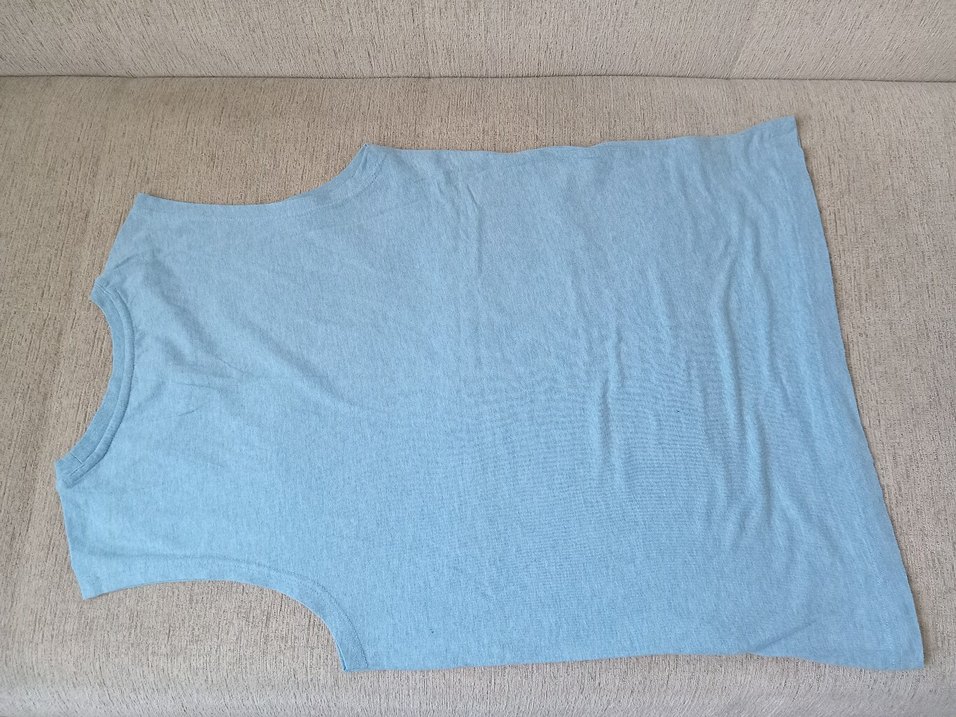 Gri Mavi Erkek Atlet Tshirt Rahat Kesim - Görsel 4