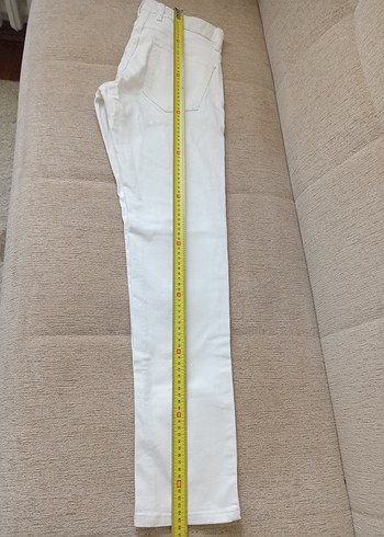 Erkek Beyaz Pamuklu Regular Fit Pantolon - Görsel 3