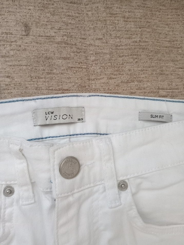 Erkek Beyaz Pamuklu Regular Fit Pantolon - Görsel 5