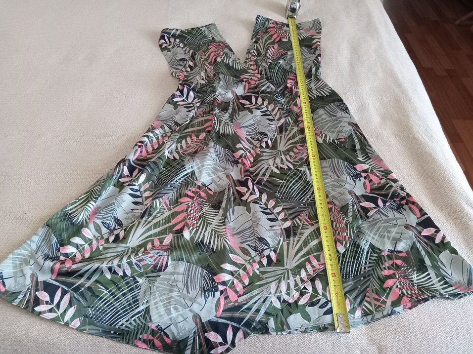 Kadın Çok Renkli Anvelop Kumaş Elbise. - Görsel 4