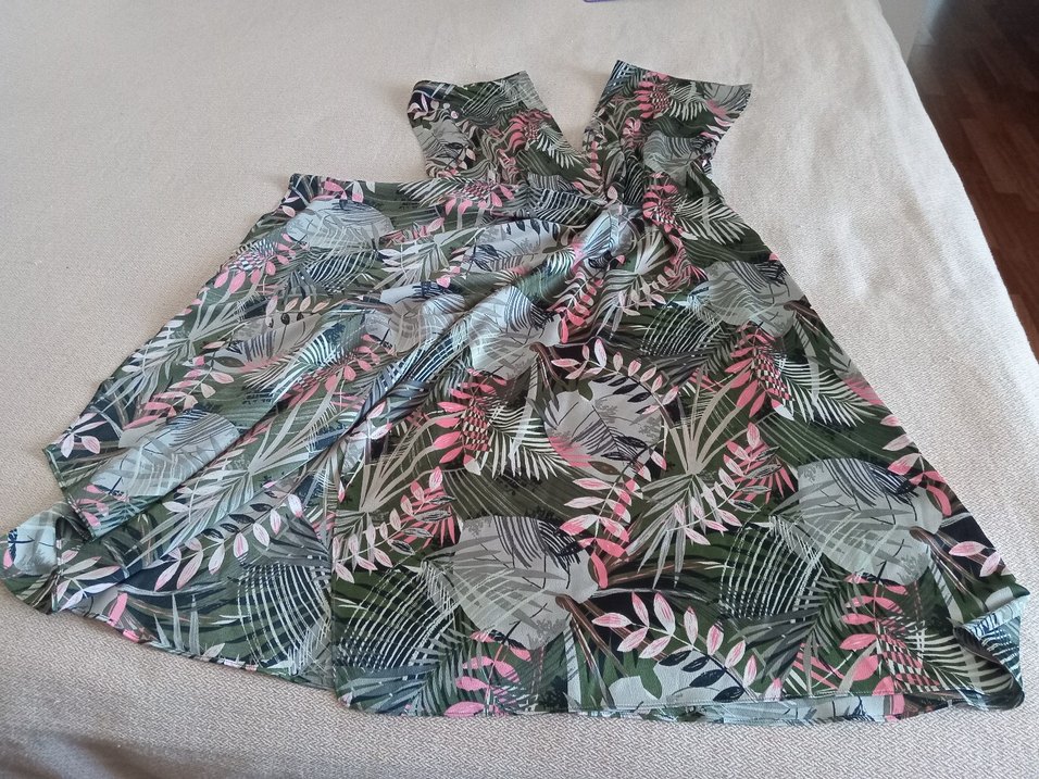 Kadın Çok Renkli Anvelop Kumaş Elbise. - Görsel 2