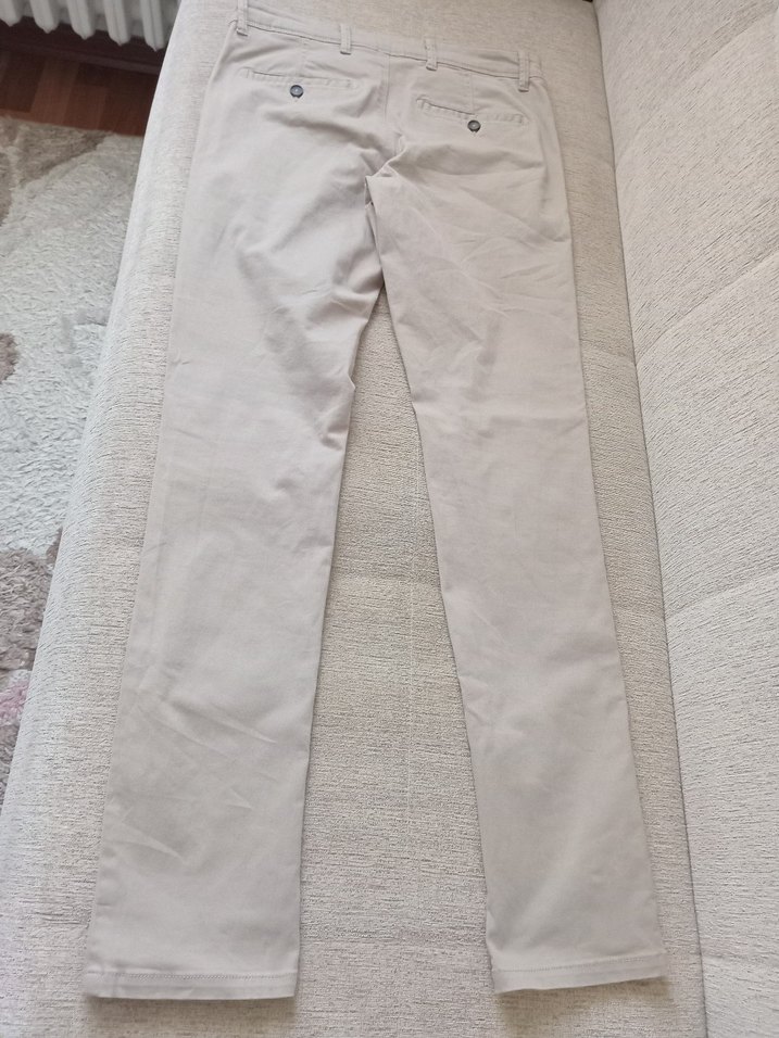 Bej Keten Erkek Pantolon - Görsel 4