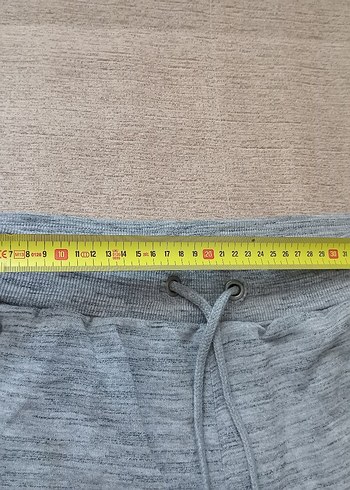 Gri Erkek Mini Şort, Elastik Bel - Görsel 2