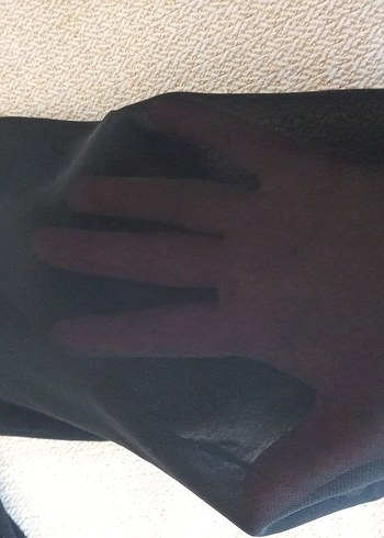 Uzun Siyah Dökümlü Kadın Elbise - Görsel 6