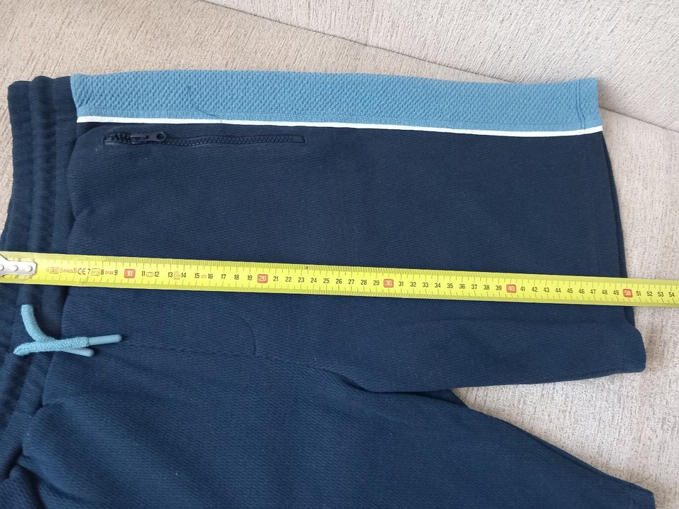 Erkek Lacivert Mavi Fermuarlı Rahat Şort - Görsel 2