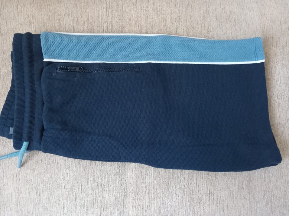 Erkek Lacivert Mavi Fermuarlı Rahat Şort - Görsel 5