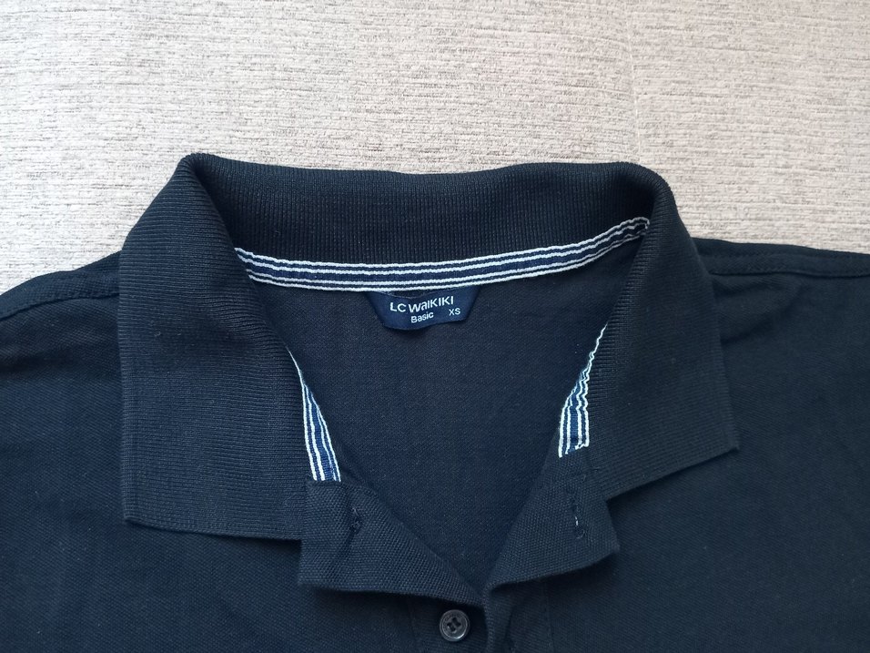 Siyah Erkek Polo Tişört Kısa Kollu - Görsel 5