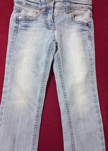 Mavi kiz Çocuk Dar Kesim Kot Pantolon - Görsel 5