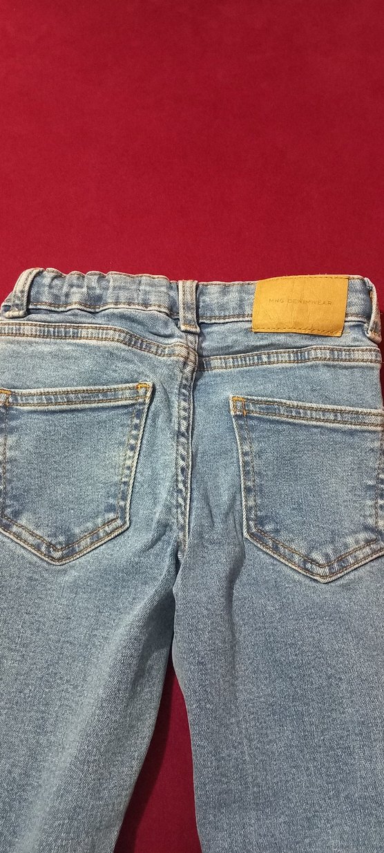 Mavi kiz Çocuk Dar Kesim Kot Pantolon - Görsel 4