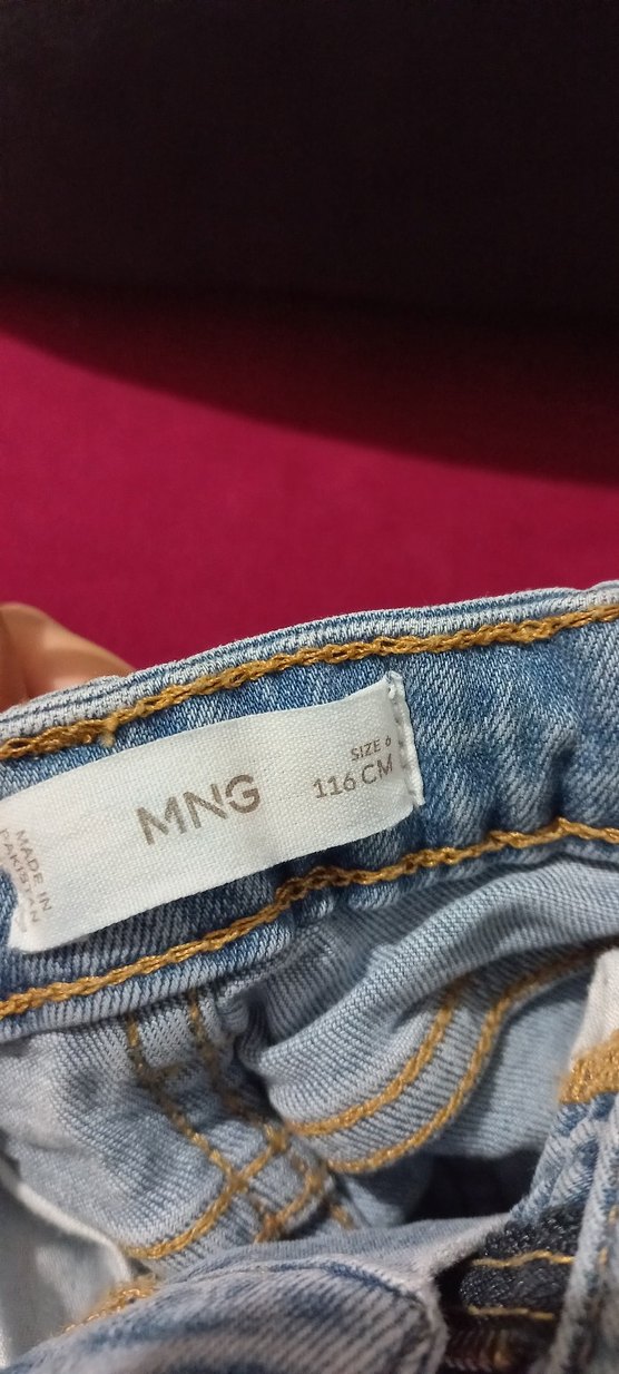 Mavi kiz Çocuk Dar Kesim Kot Pantolon - Görsel 2