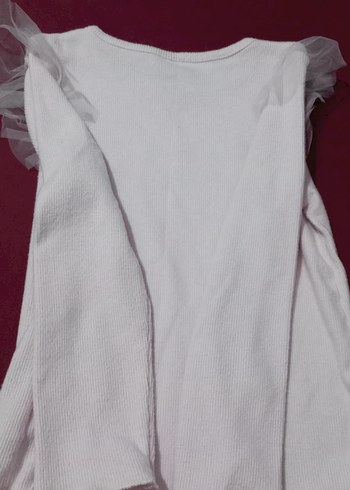 Kız Çocuk Pembe Uzun Kollu Triko Tişört - Görsel 4