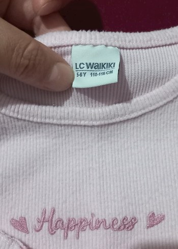 Kız Çocuk Pembe Uzun Kollu Triko Tişört - Görsel 3