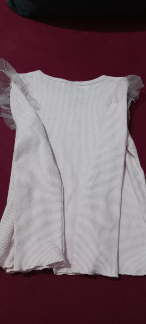 Kız Çocuk Pembe Uzun Kollu Triko Tişört - Görsel 4