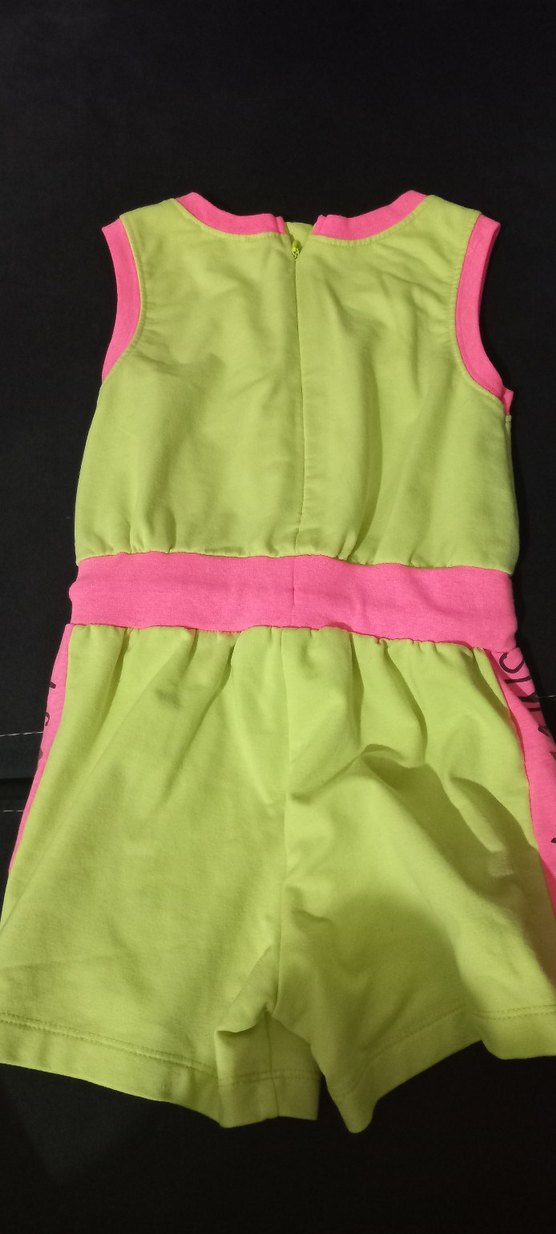 Kız Çocuk Pembe Kuşaklı Kolsuz Tulum - Görsel 3