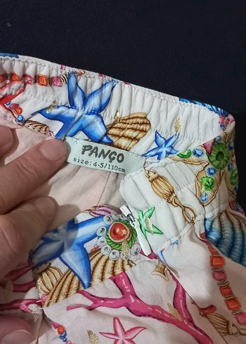 Bohem Çok Renkli Pliseli kiz çocuk Pantolon - Görsel 4