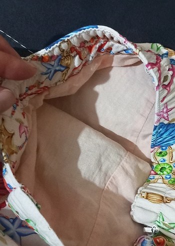 Bohem Çok Renkli Pliseli kiz çocuk Pantolon - Görsel 5