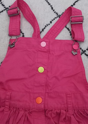 Renkli Düğmeli Kız Çocuk Elbisesi slopet - Görsel 4